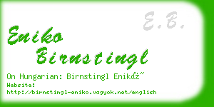 eniko birnstingl business card